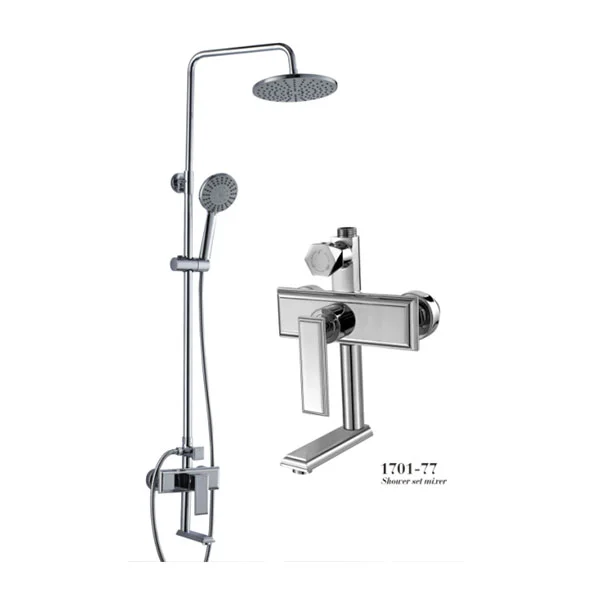 Waterval doucheset zwarte badkamer warme en koude douche